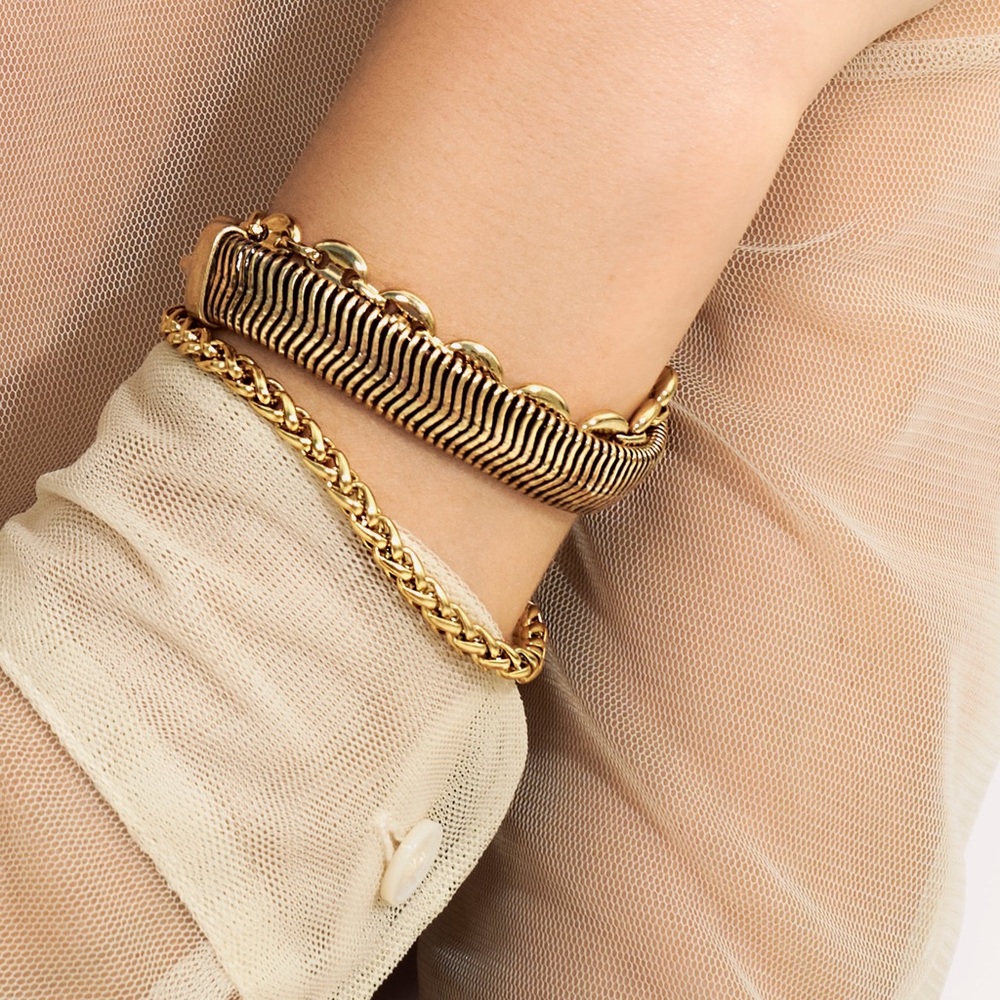Alex and Ani Herringbone Crystal Moon Bracelet